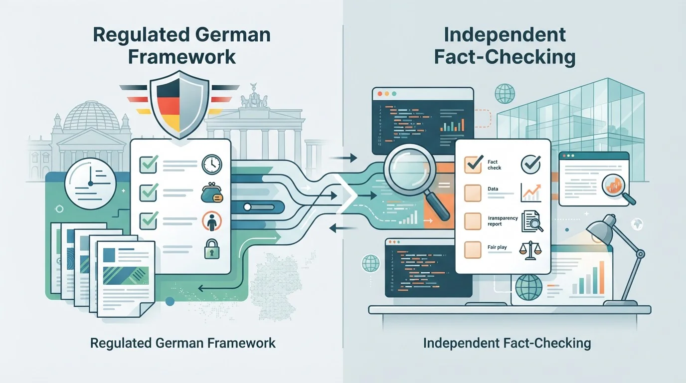 Gegenüberstellung des GGL-regulierten deutschen Systems und der Oscarspin-Merkmale